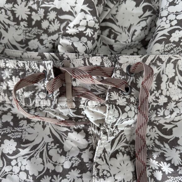 Patagonia Board Shorts Floral Print Brown Cream Mens 32 Zippered Pocket - Picture 3 of 9